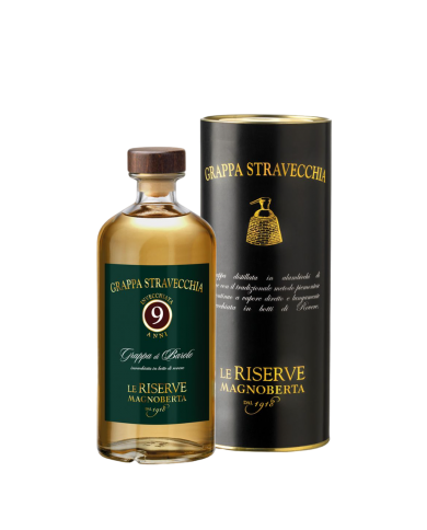 GRAPPA STRAVECCHIA BAROLO INVECCHIATA 9 ANNI - LE RISERVE - MAGNOBERTA| ML. 700| Astucciato GRAPPA STRAVECCHIA BAROLO INVECCHIATA 9 ANNI - LE RISERVE - MAGNOBERTA| ML. 700| Astucciato