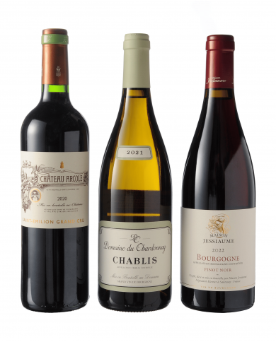 CONFEZIONE VINS DE FRANCE - CASSA LEGNO DA 3 BOTTIGLIE CONFEZIONE VINS DE FRANCE - CASSA LEGNO DA 3 BOTTIGLIE