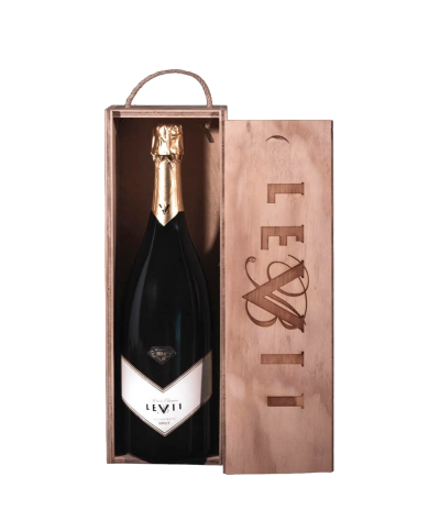 SPUMANTE LEVII BRUT MILLESIMATO (2018)| ML. 3000 Doppio Magnum| Cassa legno