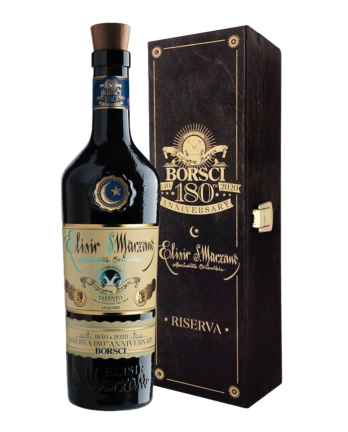 ELISIR SAN MARZANO RISERVA 180 th BORSCI| ML. 700| Cassa legno