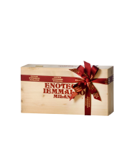 COFANETTO LUXURY IN PELLE MARRONE A VALIGETTA PER 3 BOTTIGLIE DA ML. 750