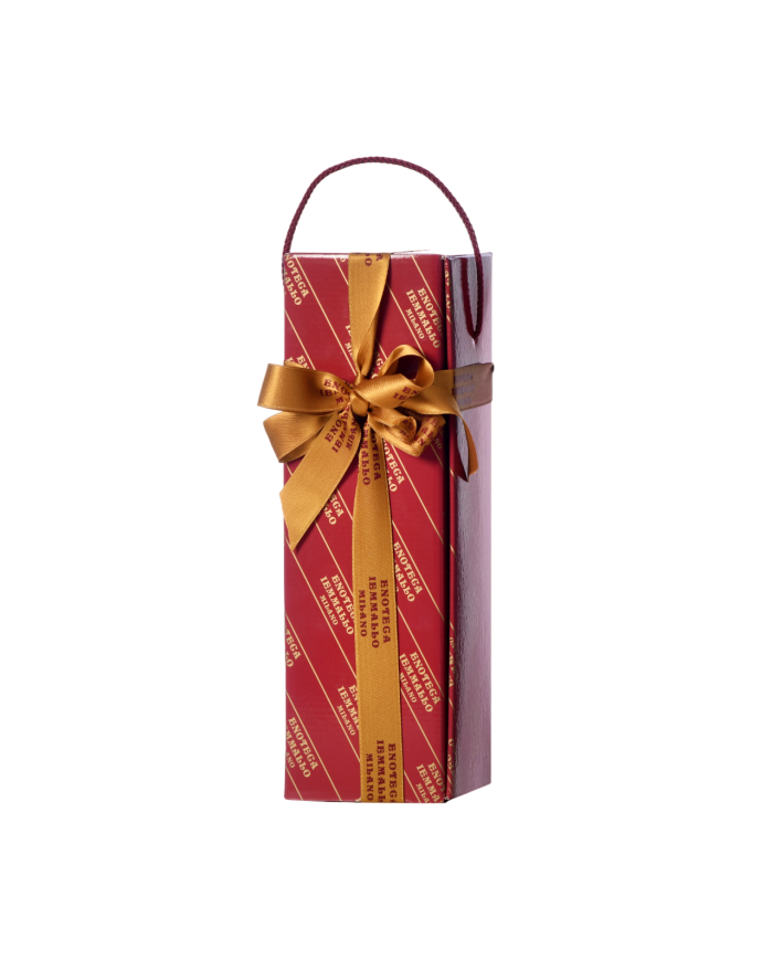 BAULETTO LITOGRAFATO CON MANICO IN CORDA PER 1 BOTTIGLIA DA ML. 750