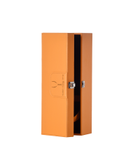 COFANETTO LUXURY IN PELLE MARRONE A SCRIGNO PER 1 BOTTIGLIA MAGNUM DA ML. 1500 