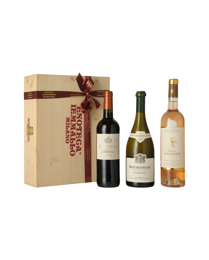 CONFEZIONE VINS DE FRANCE -SENNE- CASSA LEGNO DA 3 BOTTIGLIE