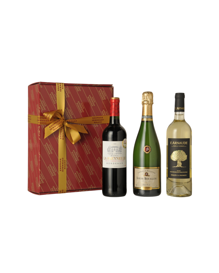 CONFEZIONE VINS DE FRANCE -GIRONDE- BAULETTO DA 3 BOTTIGLIE