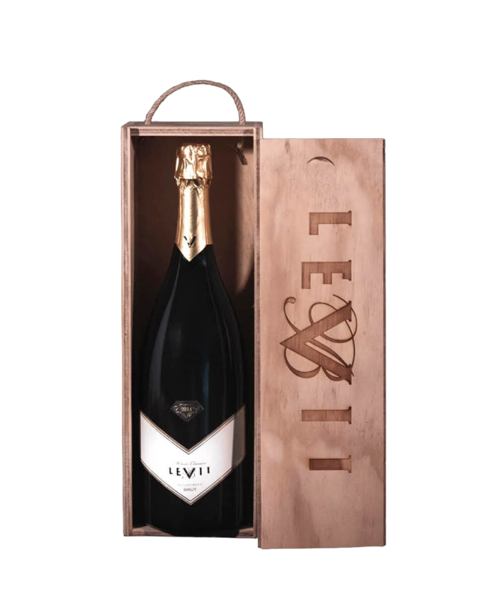 SPUMANTE LEVII BRUT MILLESIMATO (2021)| ML. 3000 Doppio Magnum| Cassa legno