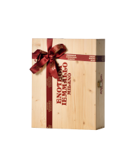 CASSETTA LEGNO APERTURA SCORREVOLE PER 2 BOTTIGLIE DA ML. 750