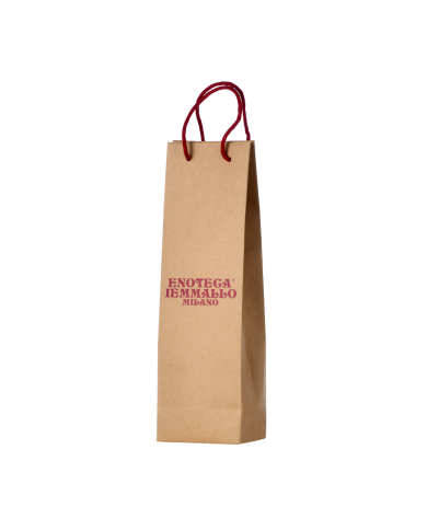SACCHETTO CARTA CON MANICI IN CORDA PER 1 BOTTIGLIA DA ML. 750