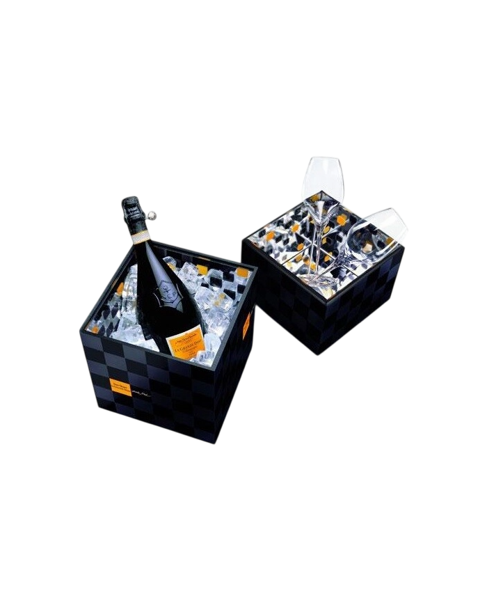 LA GRANDE DAME VEUVE CLICQUOT 1998 CON SECCHIELLO GHIACCIO CUBO ANDREE PUTMAN