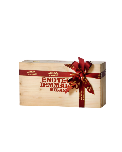 CASSETTA LEGNO A SCRIGNO PER 2 BOTTIGLIE DA ML. 750