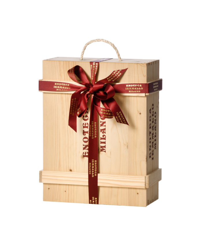 CASSETTA LEGNO APERTURA SCORREVOLE PER 3 BOTTIGLIE DA ML. 750