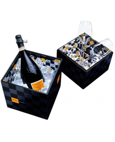 LA GRANDE DAME VEUVE CLICQUOT 1998 CON SECCHIELLO GHIACCIO CUBO ANDREE PUTMAN